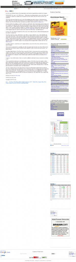 Forex Peace Army - Global Economic Intersection