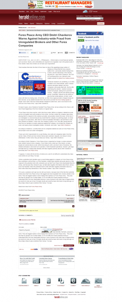 Forex Peace Army - The Herald