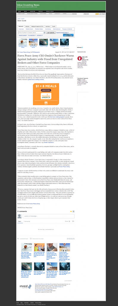 Forex Peace Army - Value Investing News