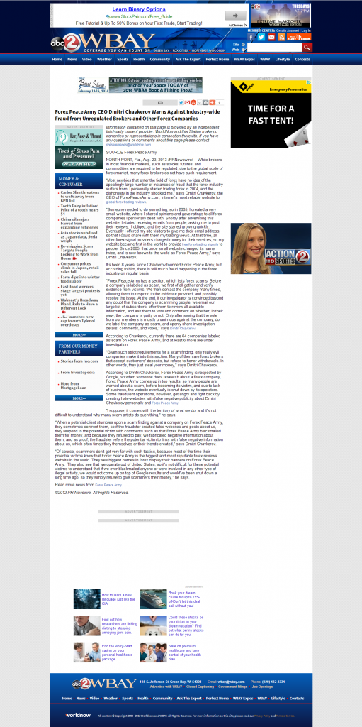 Forex Peace Army - WBAY ABC-2 (Green Bay, WI)