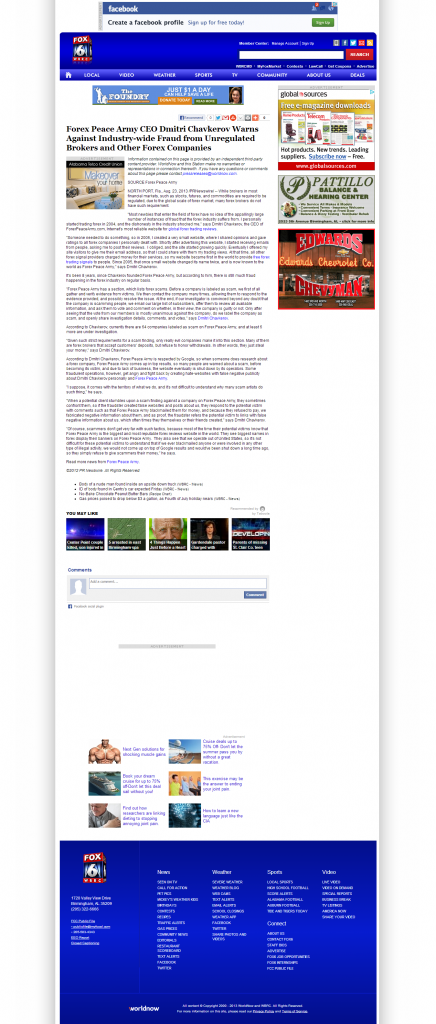 Forex Peace Army - WBRC-TV FOX-6 MyFox Birmingham (Birmingham, AL)