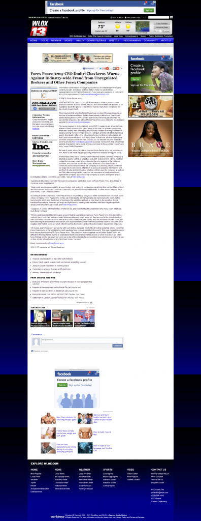 Forex Peace Army - WLOX ABC-13 (Biloxi, MS)