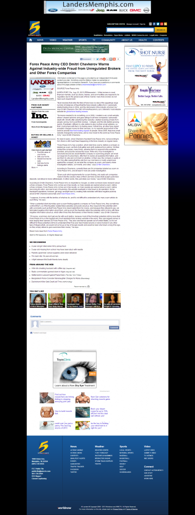 Forex Peace Army - WMC NBC-5 (Memphis, TN)
