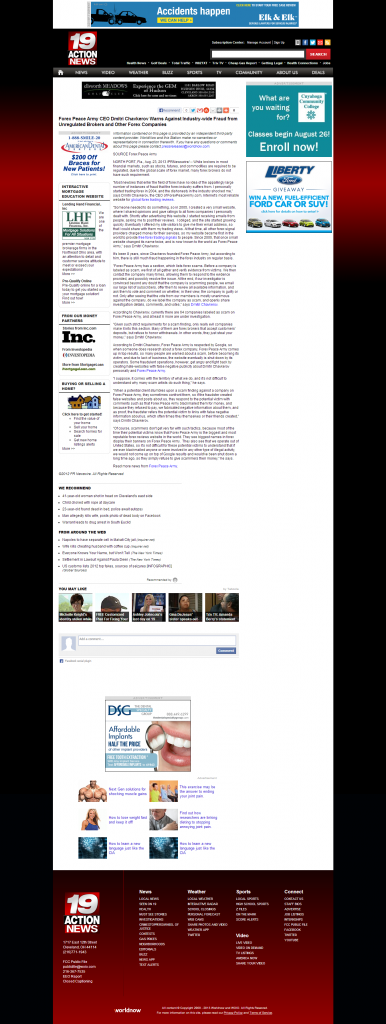 Forex Peace Army - WOIO CBS-19 (Cleveland, OH)
